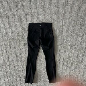 Black high waisted cropped lululemon tights leggings
